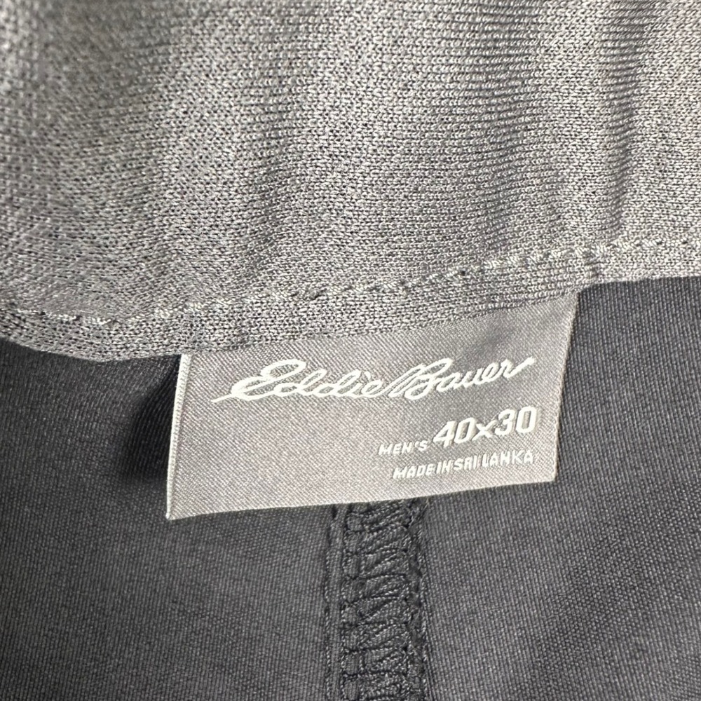 Eddie Bauer Rainier Tech Pants Mens 40x30 Black Outdoor Hiking Nylon Spandex - Picture 5 of 11